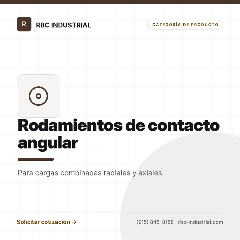 Rodamientos de Bolas de Contacto Angular
