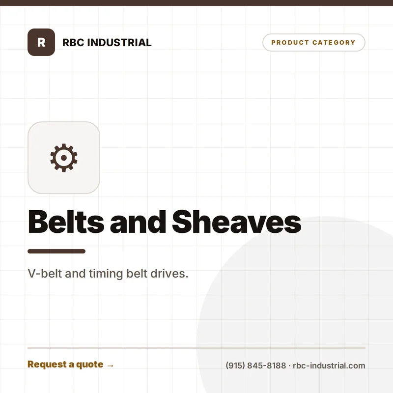 Belts and Sheaves