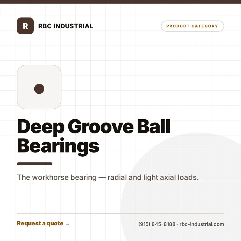 Deep Groove Ball Bearings