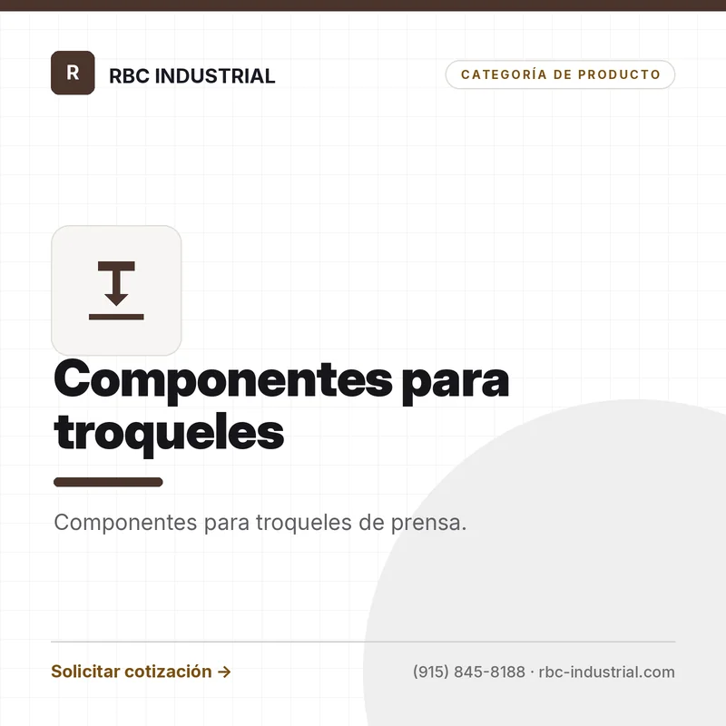 Componentes de troqueles de prensa