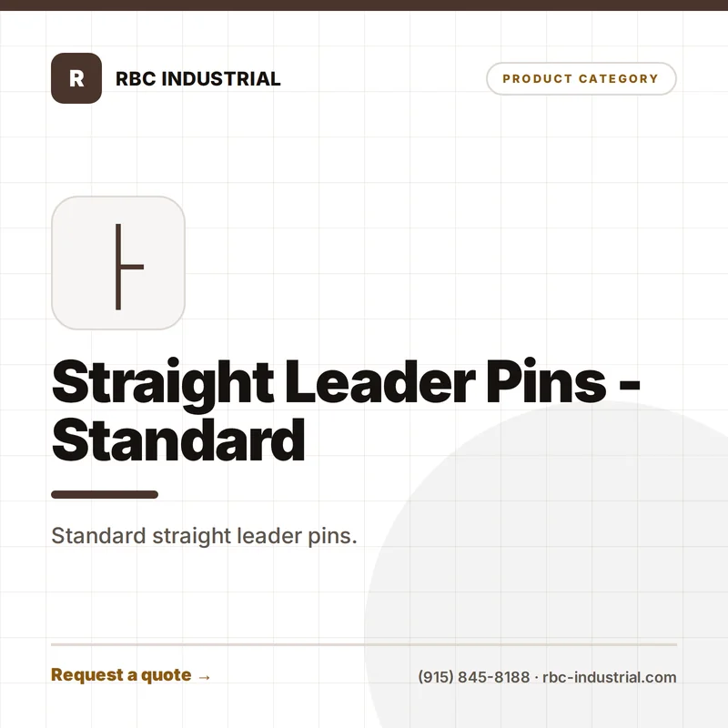 Straight Leader Pins - Standard