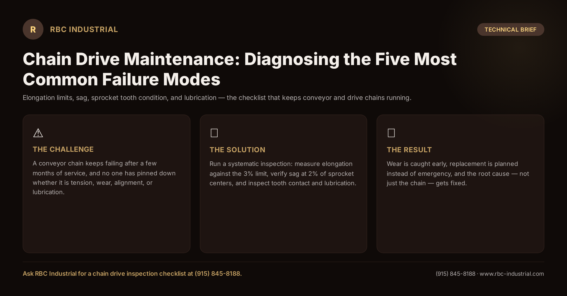 Chain Drive Maintenance: Diagnosing the Five Most Common Failure Modes