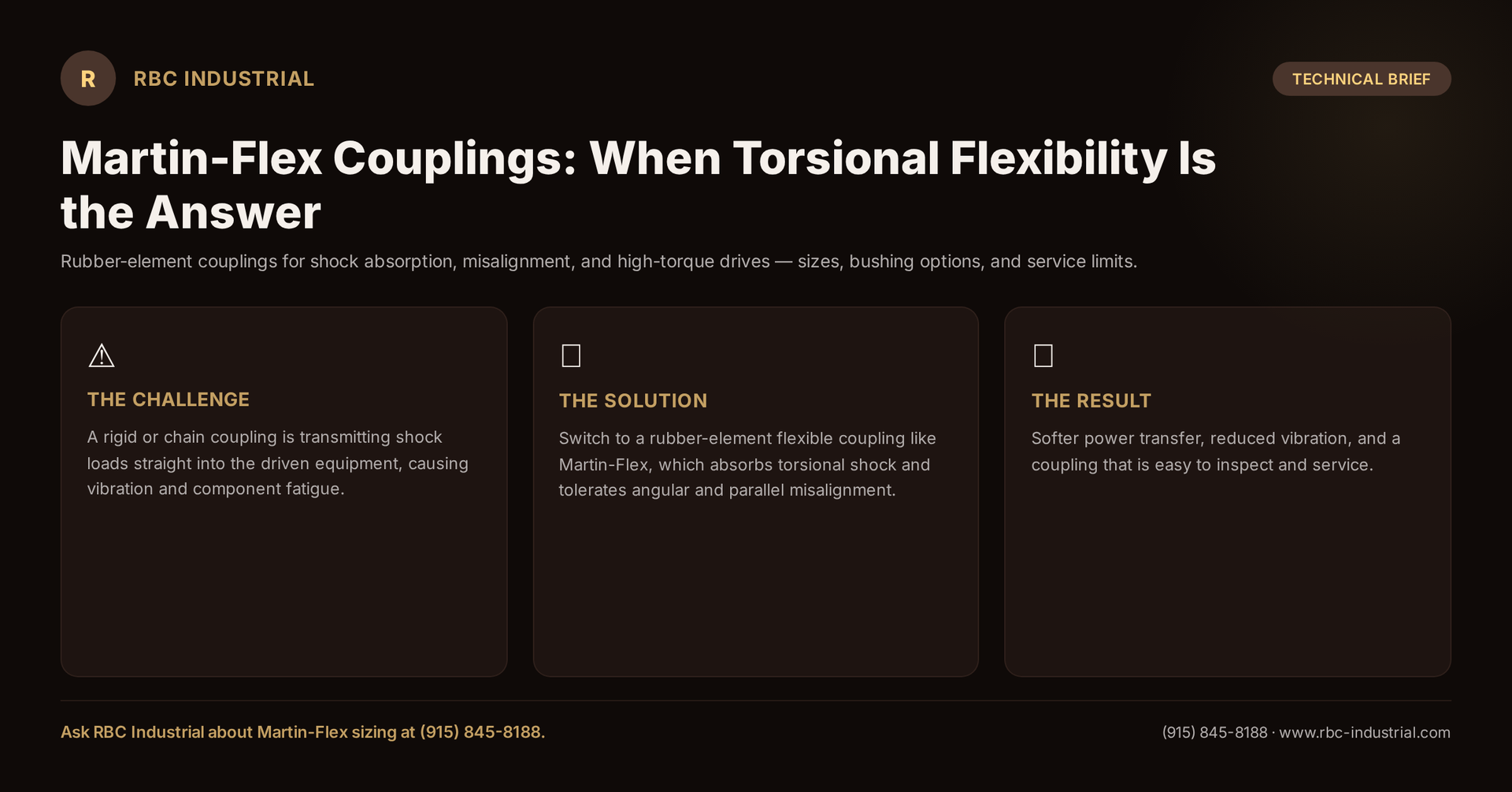 Martin-Flex Couplings: When Torsional Flexibility Is the Answer