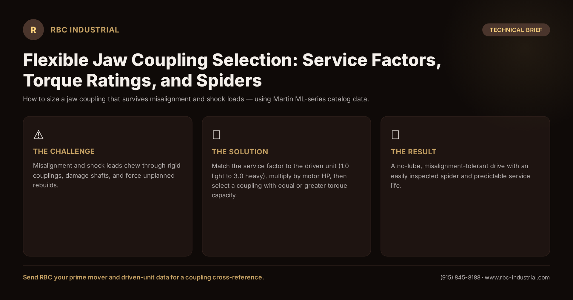 Flexible Jaw Coupling Selection: Service Factors, Torque Ratings, and Spiders