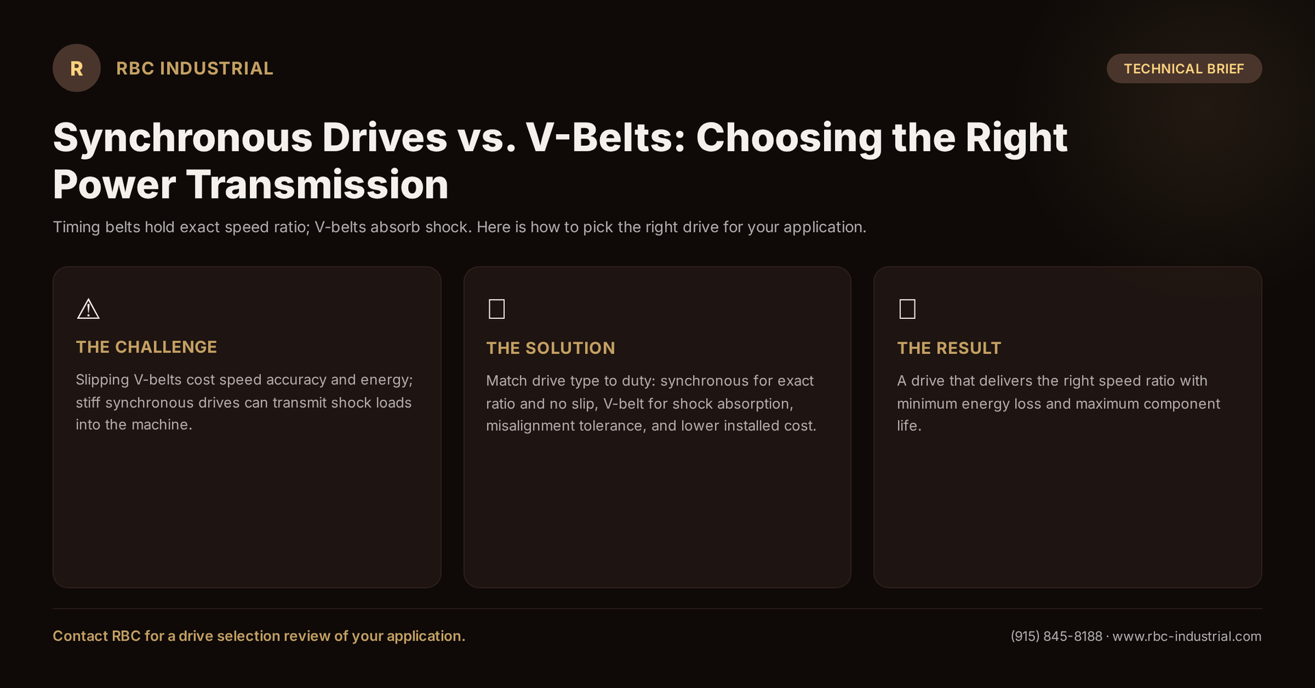 Synchronous Drives vs. V-Belts: Choosing the Right Power Transmission
