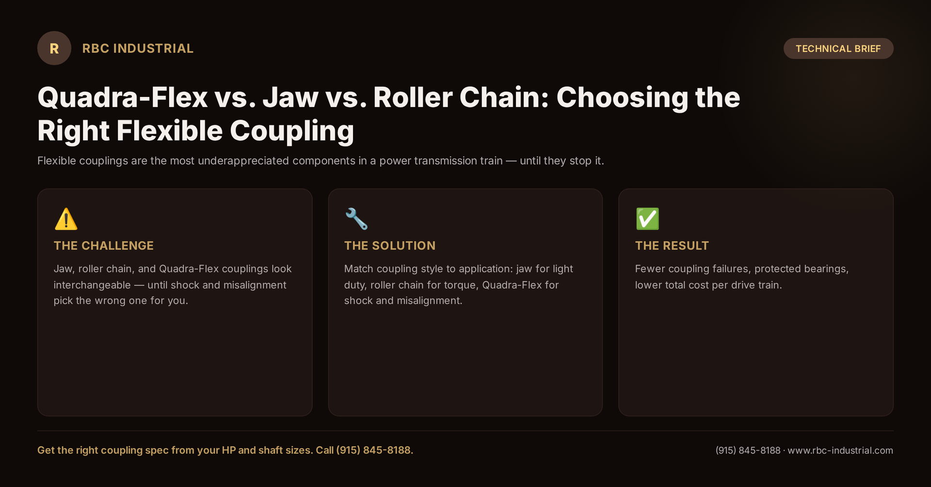 Quadra-Flex vs. Jaw vs. Roller Chain: Choosing the Right Flexible Coupling