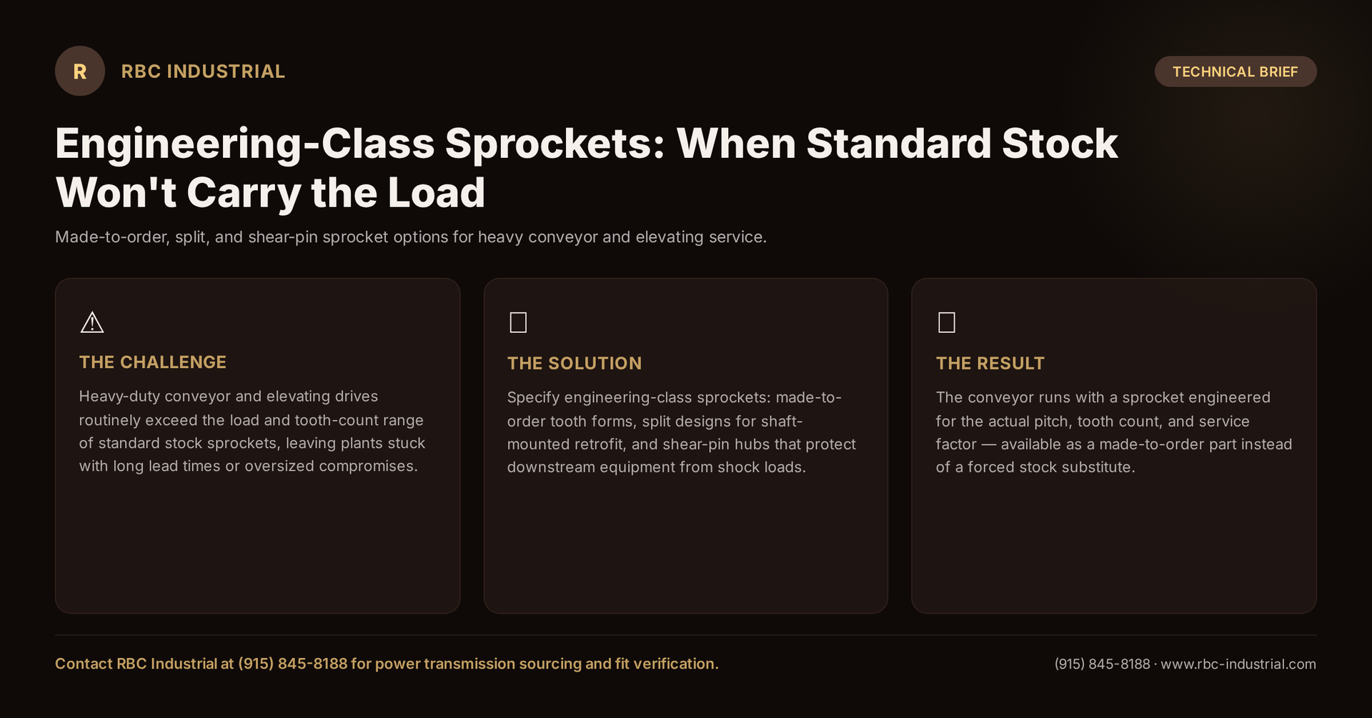 Engineering-Class Sprockets: When Standard Stock Won't Carry the Load
